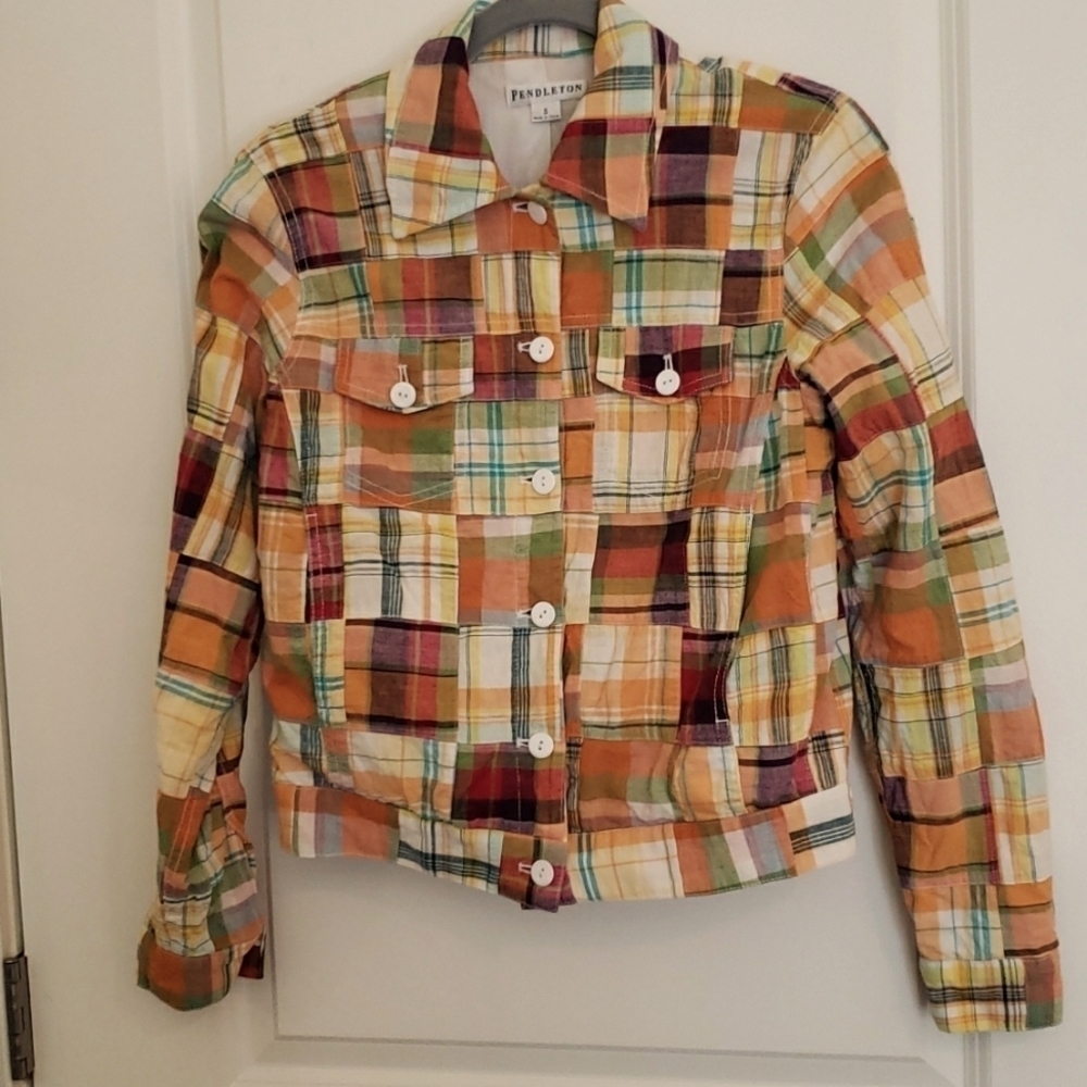 Pendleton Patchwork Button Up Coat - Size S